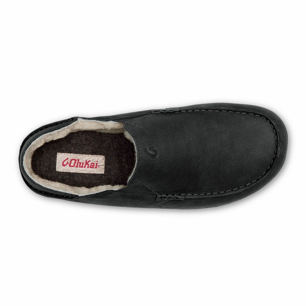 Olukai Men's Kipuka Hulu Slipper - Black US249-316